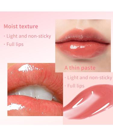 Lip Plumper Gloss Probuk 8ml Lip Oil Crystal Clear Lip Plumper Gloss Non Sticky Nourishing Lip Gloss to Prevent Chapped Lips(04#) - Buy Online on GoSupps.com