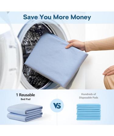 BHVESLL Washable Incontinence Bed Pad 36 x 38 - 4 Pack Reusable Waterproof Bed Pads for Kids - Superior Fluid Absorption - Buy Online on GoSupps.com