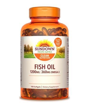 Sundown Naturals Fish Oil 1200 mg 100 Softgels