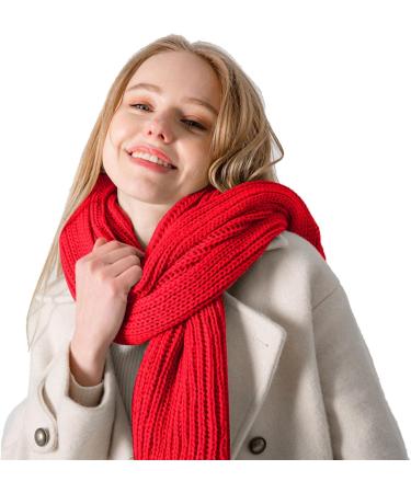 Cozy Red Triangle Scarf for Women - Multi-Purpose Autumn Neck Warmer - Buy Online on GoSupps.com