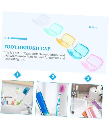 FRCOLOR 30-Piece Toothbrush Dust Cover Set | Dustproof Toothbrush Protectors & Caps for Travel & Home Use - Buy Online on GoSupps.com