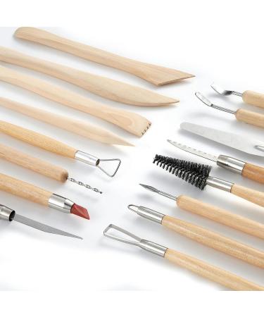 TEMONTIAN Pottery Clay Sculpting Tools 44Pcs Double Sided Set with Carrying Case - Ideal for Beginners and Professionals | Ceramic Clay Carving Tool Kit (RED) - Buy Online on GoSupps.com