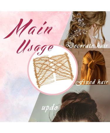 Buy Besbomig 5-Piece Pearl Hair Clip Set | Stretchable Hair Combs & Clinging Pins for Women & Girls | Stylish Hair Accessories - Buy Online on GoSupps.com
