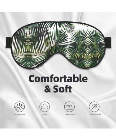Palm Tree Leaves Soft Sleep Eye Mask | Breathable Eye Patch for Women | Perfect Travel & Relaxation Accessory - Buy Online on GoSupps.com