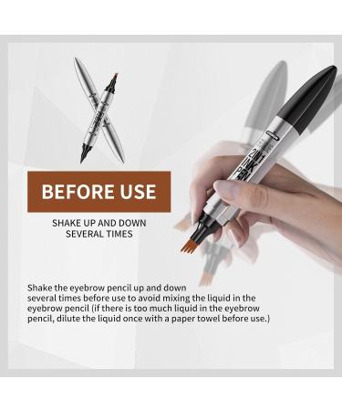 Buy Dark Brown 2-in-1 Eyebrow Pencil & Eyeliner - Long-lasting Waterproof Anti-Smudge Dual-Ended Tool for Perfect Eyebrows & Eyeliner | International Shipping Available - Buy Online on GoSupps.com