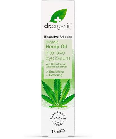 Dr Organic Hemp Oil Eye Serum - Restoring Fine Lines - Natural Vegan - Cruelty-Free - Paraben & SLS-Free - 15ml - Buy Online on GoSupps.com