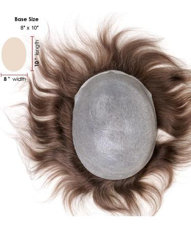 Lordhair 100% Human Hair Indian Hair 0.08mm Super Thin Skin Skin Hair Replacement System Color #4ASH Toupee Color4ASH - Buy Online on GoSupps.com