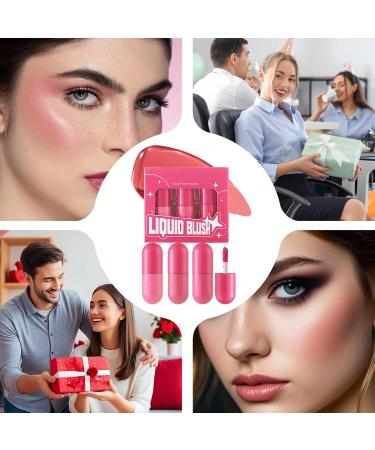  Opilroyn Liquid blush set liquid blush | Cream blush Liquid Blusher Rouge Stick Lightweight Lightlighter Naturally sculpted look for beauty makeup - Buy Online on GoSupps.com