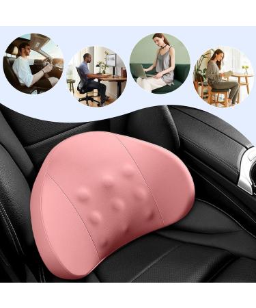 Car Lumbar Pillow | Driving Lumbar Support Cushion | Soft Lumbar Pillow for Lower Back Discomfort Relief Car Back Cushion for Driving Ergonomic Lumbar Support for Car Pink - Buy Online on GoSupps.com
