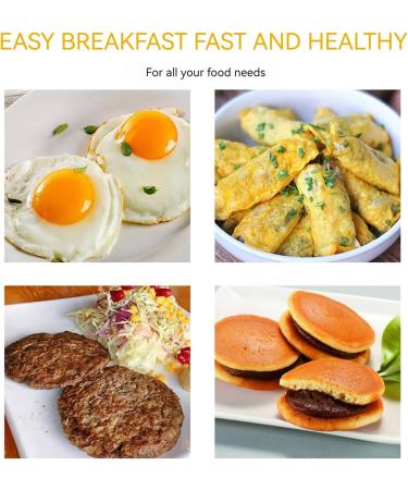 ZPRMMN 7 Holes Egg Frying Pan Multifunction Hamburger Steak Non Stick Pan Cooking Pan Cooking Utensils 7 holes Wooden Handles - Buy Online on GoSupps.com