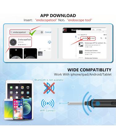Wireless Ear Wax Removal Tool Camera | 1296P FHD | LED Light | 13 PCS WiFi Earwax Removal Kit | Ear Cleaner for iPhone iPad Android - Black - Buy Online on GoSupps.com