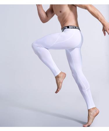 Holure Men's 2 Pack Compression Pants | Base Layer Sports Leggings | Fitness Tights for Running | Black & White - Buy Online on GoSupps.com