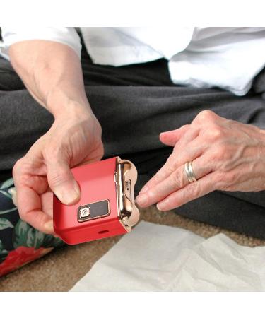 Obesntln Automatic Nail Clippers Electric Nail Clippers 3 Modes Adjustable Electric Nail Clippers for Seniors Safety Fingernail Cutter and Cutter Illuminated Quiet Red - Buy Online on GoSupps.com