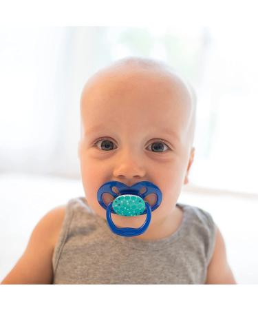 Dr. Brown's Advantage Reversible Baby Pacifier 3-Pack Blue Glow-in-the-Dark | 6-18m | Breathable Open Shield, Max Airflow, 100% Silicone - Buy Online on GoSupps.com