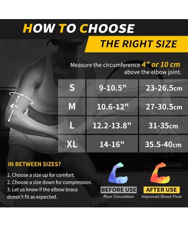 Buy Cambivo 2x Elbow Bandage for Men & Women - Pain Relief for Tennis & Golf Arm | Adjustable with Gel Pads & Stabilizers - Black & Yellow - International Shipping Available - Buy Online on GoSupps.com