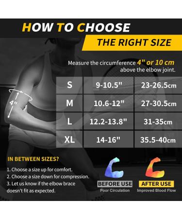 Cambivo 2x Elbow Bandage for Men & Women - Tennis Arm Support with Gel Pads & Stabilizers for Pain Relief - XL Black - Buy Online on GoSupps.com