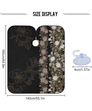 Shop Waterproof Barber Cape - Rose Flower & Cheetah Haircut Bib for Men & Women - Unisex Hair Cutting Cape - Buy Online on GoSupps.com