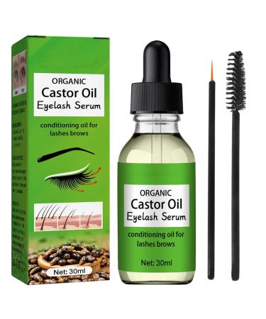 Castor Oil for Eyelashes and Eyebrows Hair Face Skin and Body Moisturizer 100% Cold Pressed Organic For Women 1 Fl Oz
