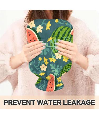 Watermelon Hot Water Bottle with Cover - 1L BPA Free for Pain Relief Headache Neck & Shoulders - Buy Online on GoSupps.com