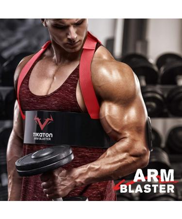 Buy Tikaton Arm Blaster with Wrist Bandages - Adjustable Biceps & Triceps Isolator for Bodybuilding | Black Aluminum Arm Curl Device - Buy Online on GoSupps.com