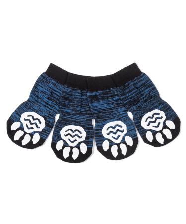 Harfkoko indoor anti-slip socks for dogs and cats-8 sizes from S to 5xl for small-rianous animals-paw protection and traction thanks to silicone gel black blue-5xl black blue 5x large