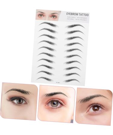 FRCOLOR 2pcs 3d Eyebrow Stickers Brow Makeup Grooming Brow Tool Artificial Eyebrow Women's Simple Template - Buy Online on GoSupps.com