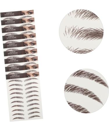 Housoutil Fake Eyebrow Stickers 9 sheets Stickers Sticker Transfer Artificial Eyebrow Hairlike Temporary Transfers Shaping False - Buy Online on GoSupps.com