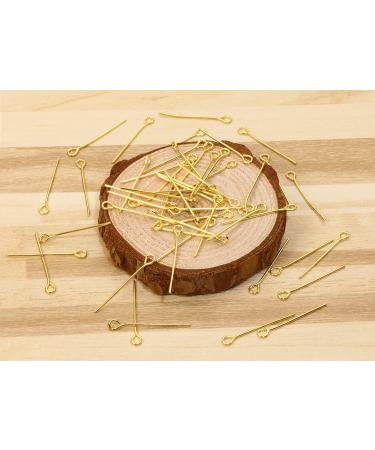Shapenty 500PCS Mini Metal Wire Eyepins for DIY Craft Jewelry Making - Gold, 24mm/1Inch - Buy Online on GoSupps.com