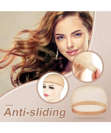 300 pcs Skin Elastic Nylon Wig Caps | Lightweight Breathable Stocking Caps for Secure Hair | Medium Size Nude Wig Liner Bulk Pack - Buy Online on GoSupps.com