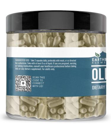 Earthborn Elements Olive Leaf Extract 200 Capsules - Pure & Undiluted | No Additives | 200 Count - Buy Online on GoSupps.com