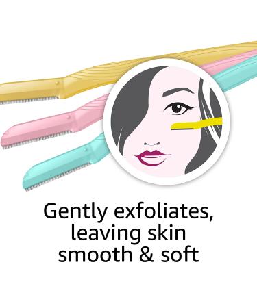 Amazon Basics Exfoliating Dermaplaning Tool & Eyebrow Facial Razor - 3 Count Pack - Buy Online on GoSupps.com