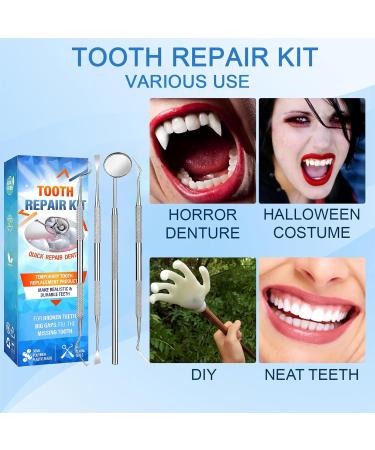 Temporary Tooth Filling Repair Kit with Professional Tools - Tooth Repair Granules for Missing Teeth | Tooth Replacement & Repair - Buy Online on GoSupps.com