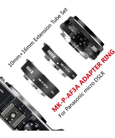 MEIKE MK-P-AF3A 10MM 16MM Auto Extension Tube for Olympus & Panasonic M4/3 Cameras - Buy Online on GoSupps.com