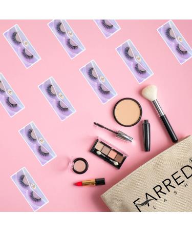 FARRED Wholesale Faux Mink Lashes 30 Pairs - 3D A01 Medium Length Vegan Eyelashes - Bulk Fluffy Volume Strip Lashes - Natural Look False Eyelashes - Buy Online on GoSupps.com