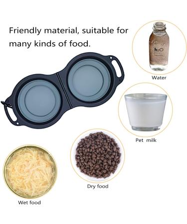Portable Travel Dog Bowl - Collapsible Silicone Pet Bowl for Food & Water | Ideal for Hiking & Walking - Gray - Buy Online on GoSupps.com