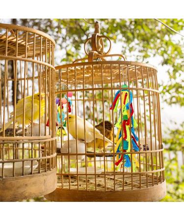 6 PCS Small Bird Swing Toys - Natural Wood & Rope Bungee Bird Toy for Parrots, Parakeets, Cockatiel, Conure, & Other Small Birds - Buy Online on GoSupps.com
