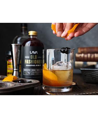 LAVA Premium Aromatic Old Fashioned Cocktail Mixer 16oz - Makes 32 Cocktails - Cocktail Syrup with Aromatic Bitters, Demerara, Marasca Cherry, Orange Zest, Hazelnut, Cinnamon - Just Add Whiskey 16 Fl Oz - Buy Online on GoSupps.com
