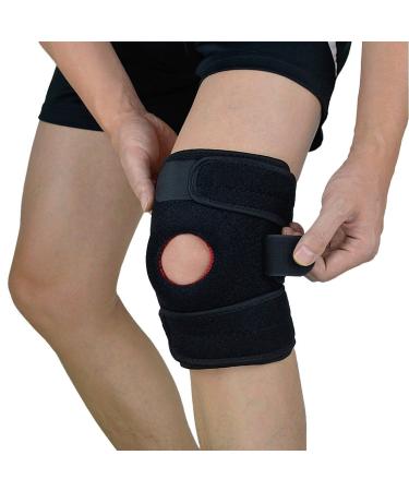 Adjustable Knee Brace Support with Dual Side Stabilizers & Open Patella EveShine Non-Slip Protective Strap Give You The Support and Compression You Need - Fits Right Leg