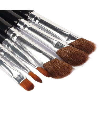 Zetiling 6Pcs Brush Nose Shadow Brush Kit | Skin-Friendly Fiber Bristles for Perfect Makeup | Double End Design | Soft Touch & Lightweight - Buy Online on GoSupps.com