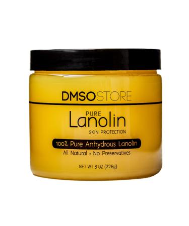Lanolin 8 oz. Pure Unrefined 100% USP grade. Skin protectorate and moisturizer that delivers deep hydration and nourishment excellent as a nipple cream. Made by DMSOStore