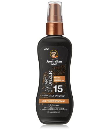 Australian Gold - Instant Sunscreen Spray SPF 15 100 ml (Pack of 1) White Single