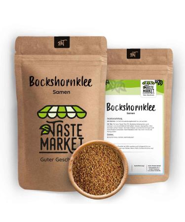 TASTE Guter Geschmack 1 kg of Bockshorn Clover Seeds | Fenugreek Seeds | Bockshorn Tea | Spices | Powder | Fenugreek Powder | Seeds | 1000 g of Bockshorn Clover Seeds