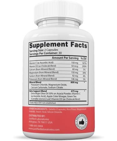 Justified Laboratories (10 Pack) Keto Bites ACV Pills 1275MG Formulated with Apple Cider Vinegar Keto Support Blend Alternative to Gummies 600 Capsules - Buy Online on GoSupps.com