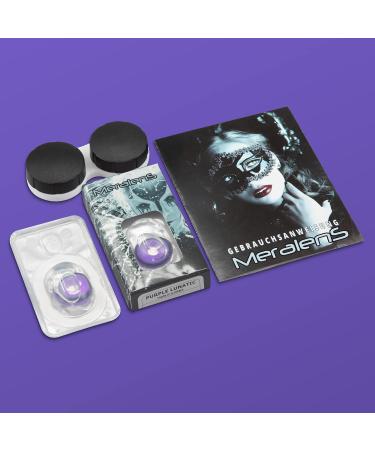 Top Quality Meralens Colored Contact Lenses - Pink Purple & Black Fun for Carnival | Free Lens Containers - Buy Online on GoSupps.com
