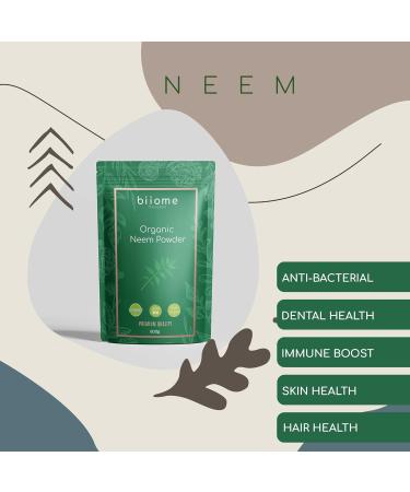 Biiome Premium Neem Leaves Powder - 100% Pure & Organic for Skin, Hair & Immunity | Detox & Dandruff Control - Buy Online on GoSupps.com