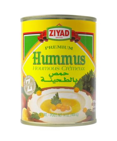 Ziyad Premium Hummus with Tahini Sauce Chick Pea Dip No Additives No Preservatives 14 oz Original Hummus Tahini 14 Ounce (Pack of 1)