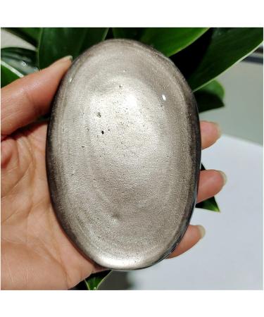 Natural Crystal Rough Natural Crystal Natural Silver Obsidian Palm Play Palm palmstone Palm Stones Plaything Crystals and Home Decoration (Color : 100-110g) - Buy Online on GoSupps.com