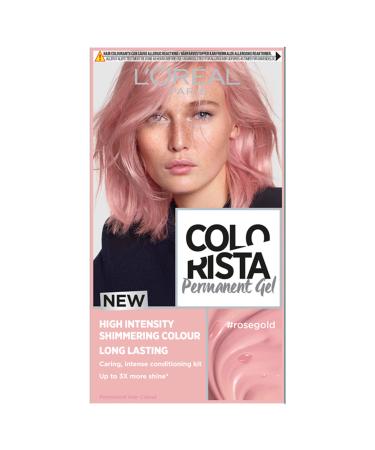 L'Or al Paris Colorista Permanent Gel Hair Dye Long-Lasting and Vibrant At-Home Hair Colour High-Intensity Hues with Up to 3x More Shine Colour: Rose Gold Rose Gold Gel Hair Dye