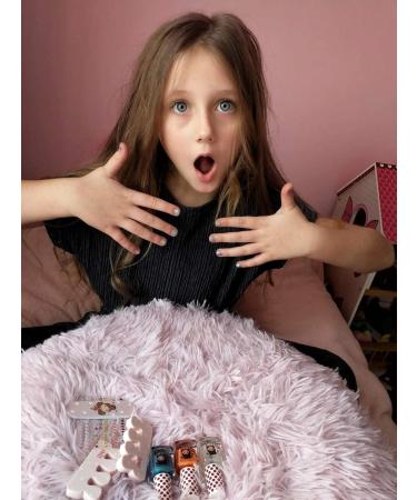 Miss Nella Party Collection Glitter Nail Polish Set - Non-Toxic Peel-Off Removable for Kids - Black Top Coat Blue & Coral - Buy Online on GoSupps.com