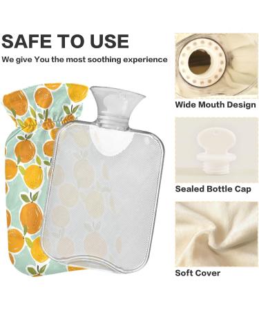 Naanle Transparent Hot Water Bottle with Cover - 1L for Bed Hand Foot Pain Relief & Heat Therapy - Ideal for Cold & Pain Relief - Buy Online on GoSupps.com